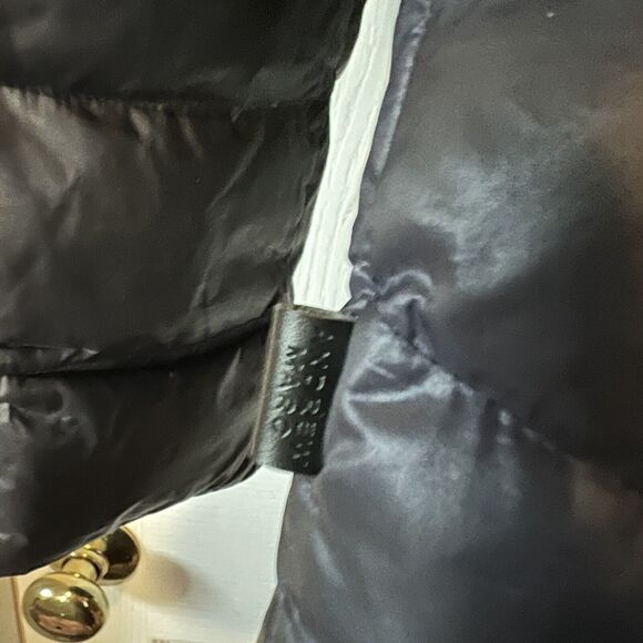 Andrew Marc Puffer 650 fill Down Jacket Coat Packable Women M Navy Black - Picture 3 of 16